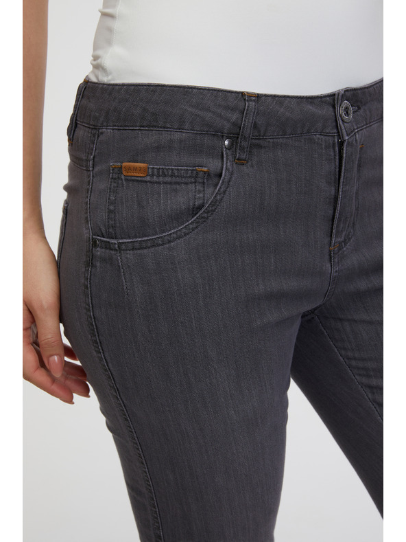 Sam 73 Šedé dámske trojštvrťové džínsy rovného strihu SAM 73 Antonella