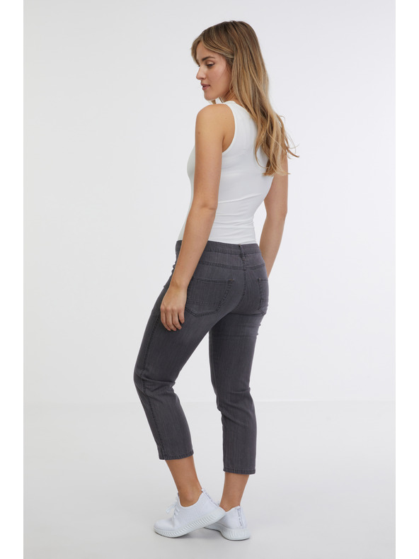 Sam 73 Šedé dámske trojštvrťové džínsy rovného strihu SAM 73 Antonella