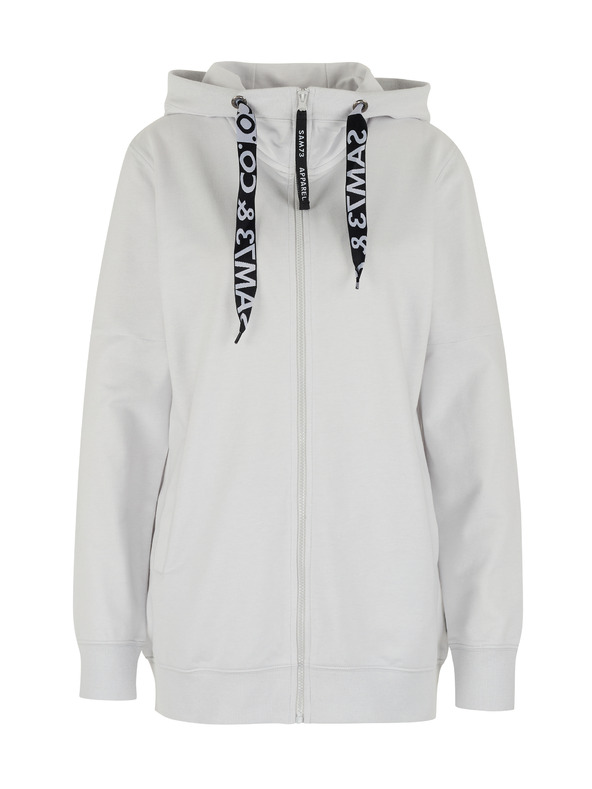 Sam 73 Svetlošedá dámska mikina na zips s kapucňou SAM 73 Lisa