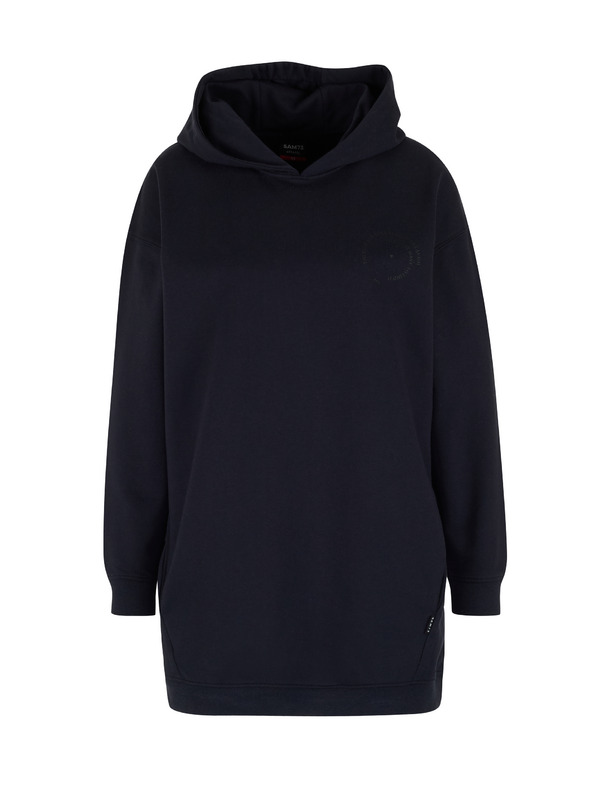 Sam 73 Tmavomodrá dámska predĺžená mikina s kapucňou SAM 73 Lola