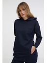 Sam 73 Tmavomodrá dámska predĺžená mikina s kapucňou SAM 73 Lola