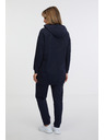 Sam 73 Tmavomodrá dámska predĺžená mikina s kapucňou SAM 73 Lola