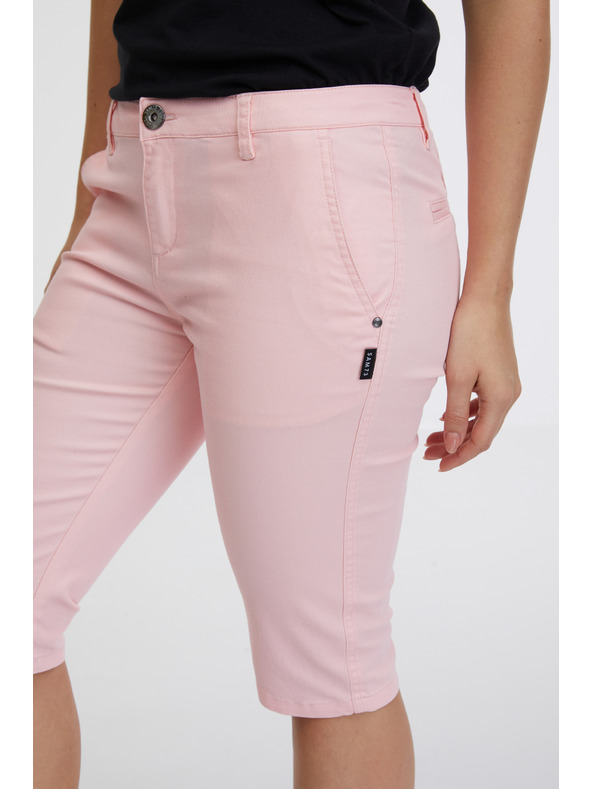 Sam 73 Svetloružové dámske kapri nohavice SAM 73 Ariel