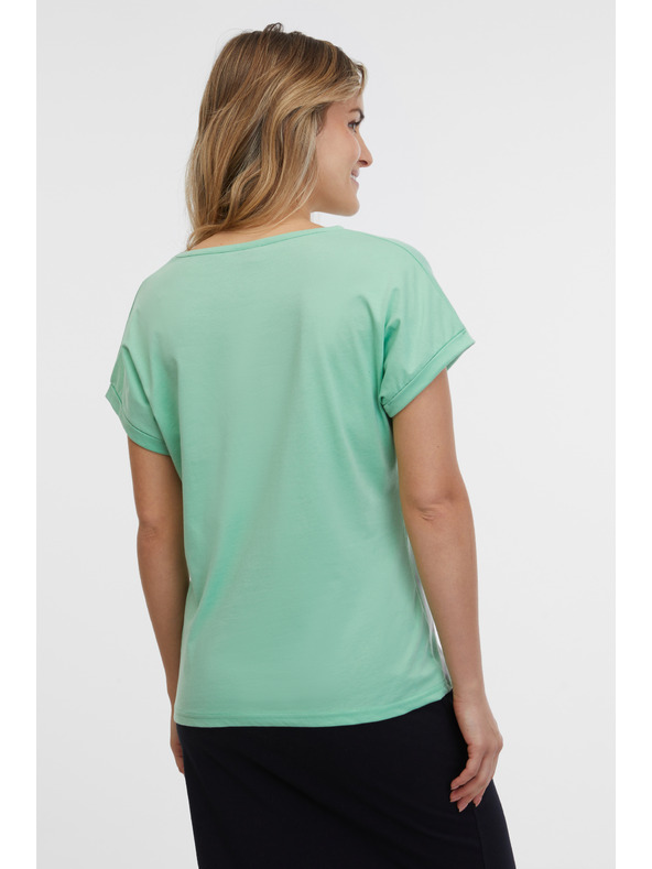 Sam 73 Svetlozelené dámske tričko SAM 73 Cristina