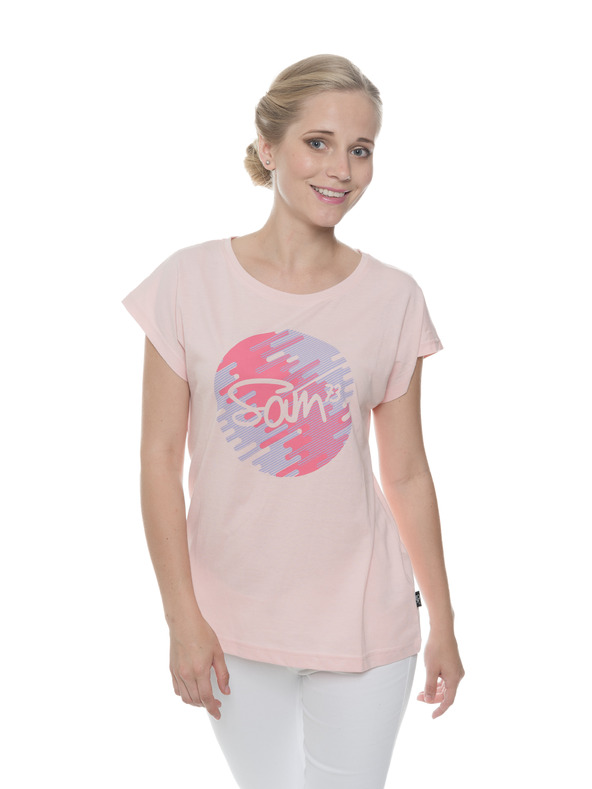 Sam 73 Ružové dámske tričko s potlačou SAM 73
