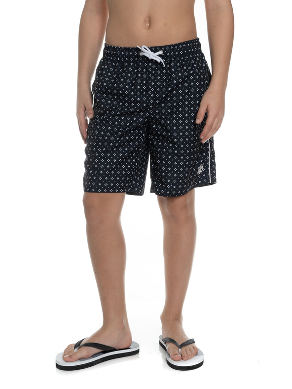 Sam 73 Čierne chlapčenské vzorované plavky SAM 73