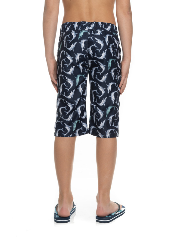 Sam 73 Tmavomodré chlapčenské vzorované plavky SAM 73