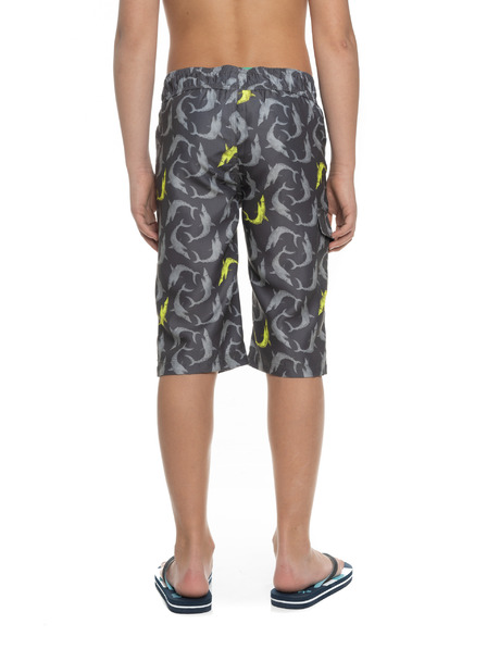 Sam 73 Šedé chlapčenské vzorované plavky SAM 73