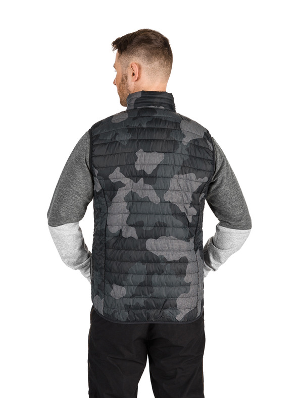 Sam 73 Tmavosivá pánska vzorovaná vesta SAM 73