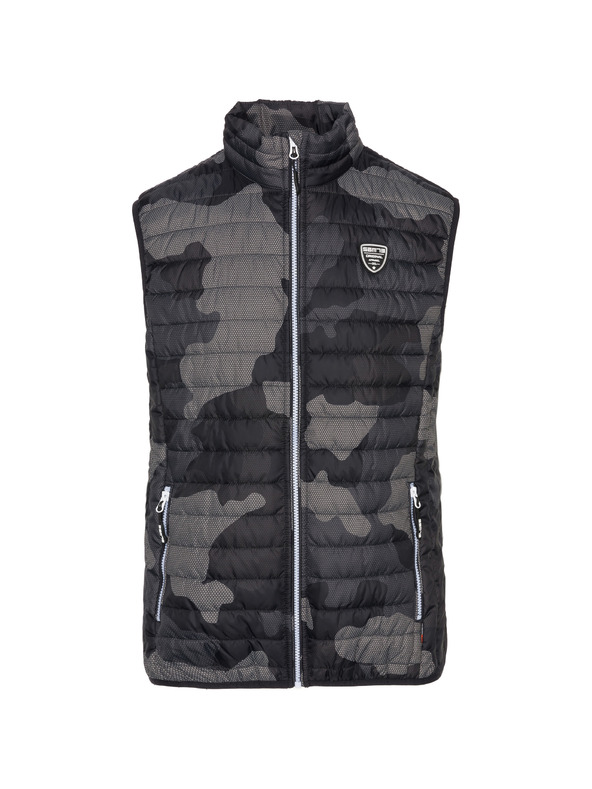 Sam 73 Tmavosivá pánska vzorovaná vesta SAM 73