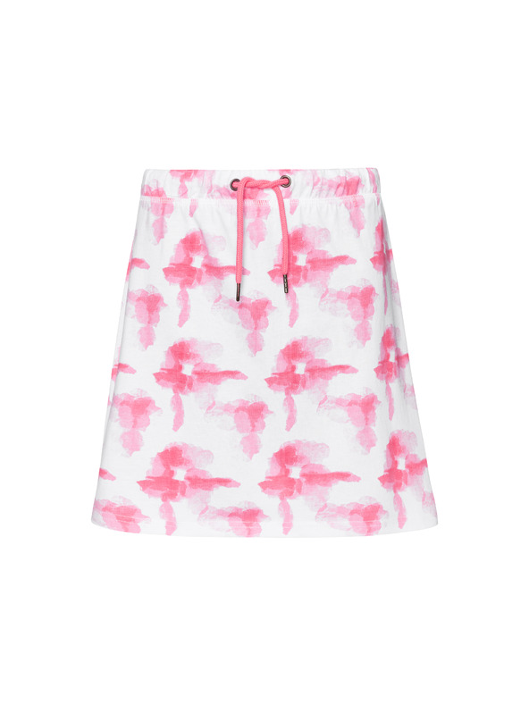 Sam 73 Bielo-ružová dievčenská vzorovaná sukňa SAM 73