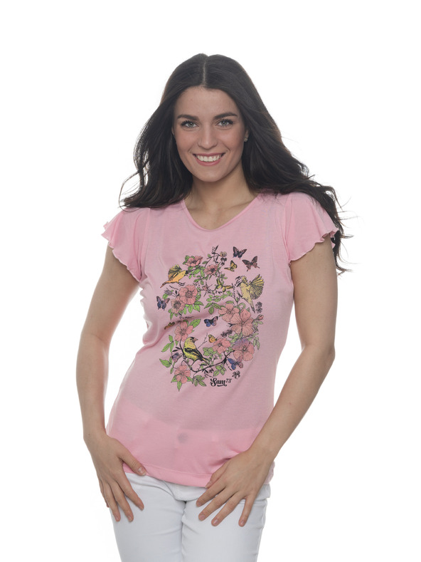 Sam 73 Ružové dámske tričko SAM 73