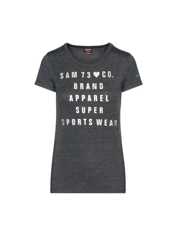 Sam 73 Tmavosivé dámske tričko s potlačou SAM 73 Penny