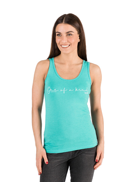 Sam 73 Tyrkysové dámske tielko s nápisom SAM 73