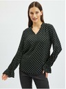 Orsay Čierna dámska vzorovaná blúzka ORSAY