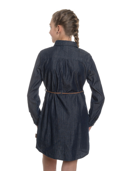 Sam 73 Tmavo modré košeľové dievčenské šaty SAM 73