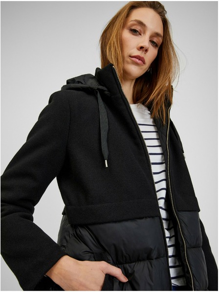 Orsay Čierny dámsky prešívaný kabát ORSAY Selina