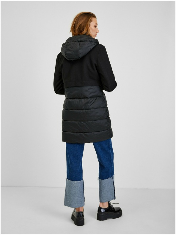 Orsay Čierny dámsky prešívaný kabát ORSAY Selina