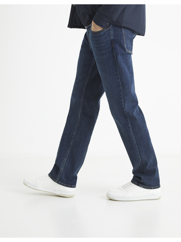 Celio Tmavomodré pánske džínsy rovného strihu Celio