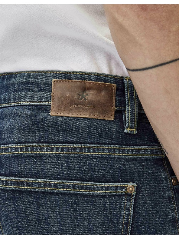 Celio Tmavomodré pánske džínsy rovného strihu Celio