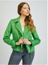 Orsay Zelená dámska kožená bunda zo semišu ORSAY