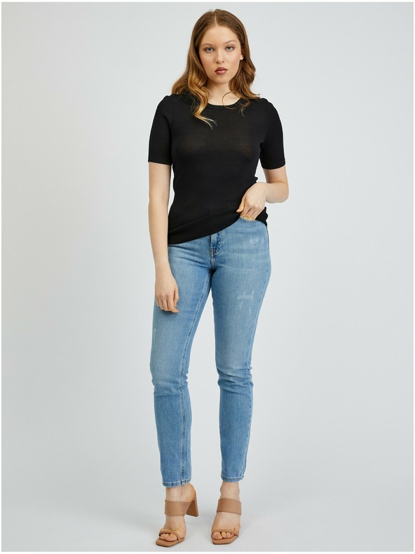 Orsay Čierne dámske tričko so svetrom ORSAY