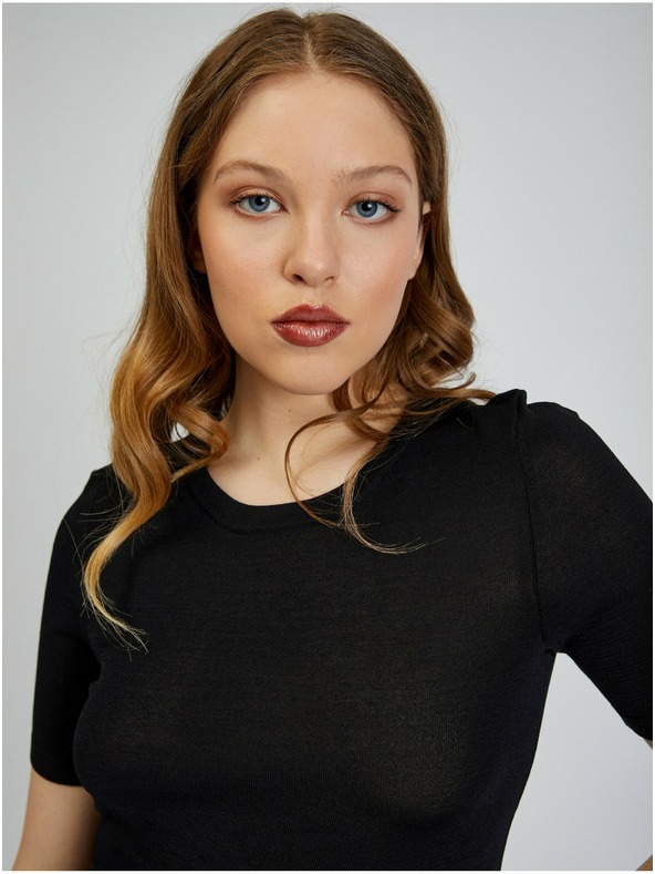 Orsay Čierne dámske tričko so svetrom ORSAY