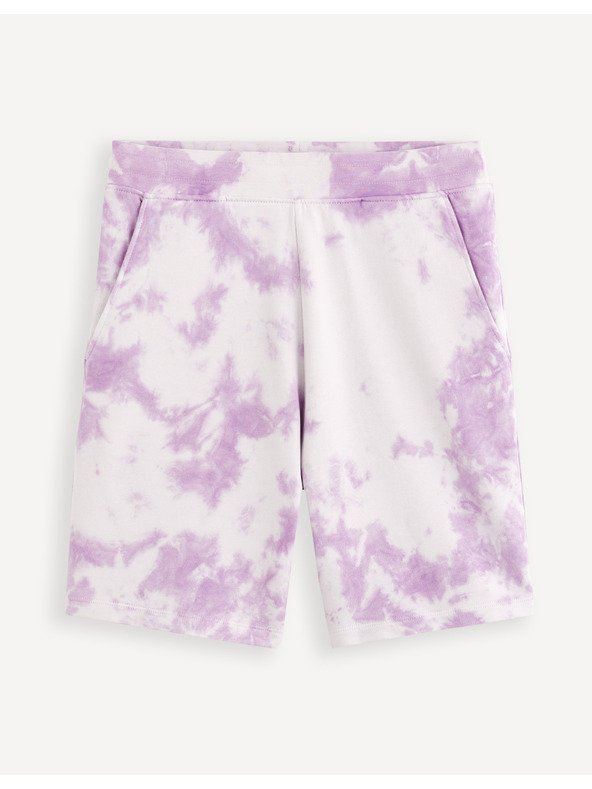 Celio Fialové pánske batikované tepláky Celio Doengame