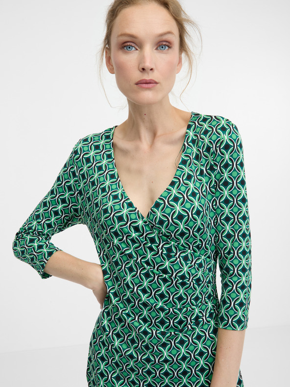 Orsay Zelené dámske šaty ku kolenám ORSAY