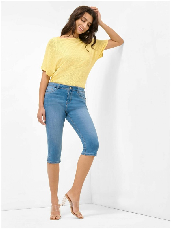 Orsay Modré džínsové trojštvrťové kraťasy ORSAY