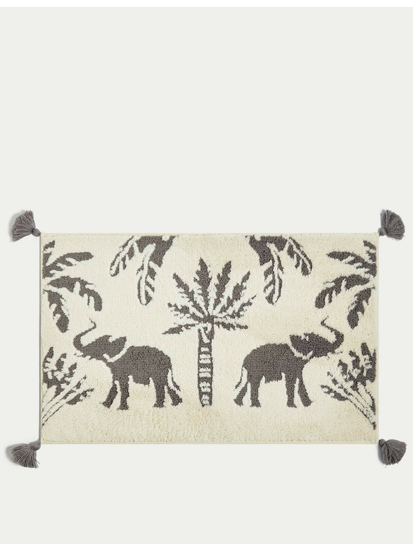 Marks & Spencer Kúpeľová rohožka zo zmesi bavlny s motívom slona Marks & Spencer sivá