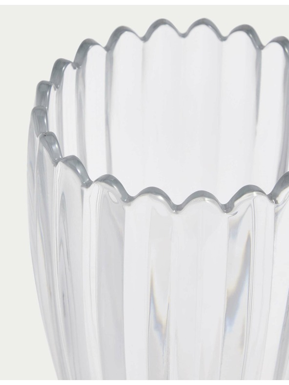 Marks & Spencer Sklenená váza so zúženým okrajom Marks & Spencer béžová