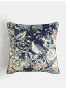 Marks & Spencer Zamatový zdobený vankúš s vtáčim motívom Marks & Spencer námorná modrá