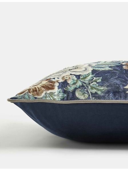 Marks & Spencer Zamatový zdobený vankúš s vtáčim motívom Marks & Spencer námorná modrá