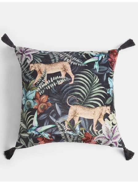 Marks & Spencer Šenilový vankúš s leopardím vzorom Marks & Spencer námornícka modrá