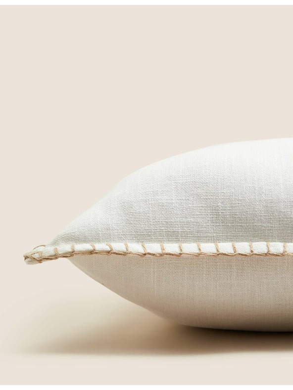 Marks & Spencer Prešívaný vankúš z čistej bavlny Marks & Spencer krémový