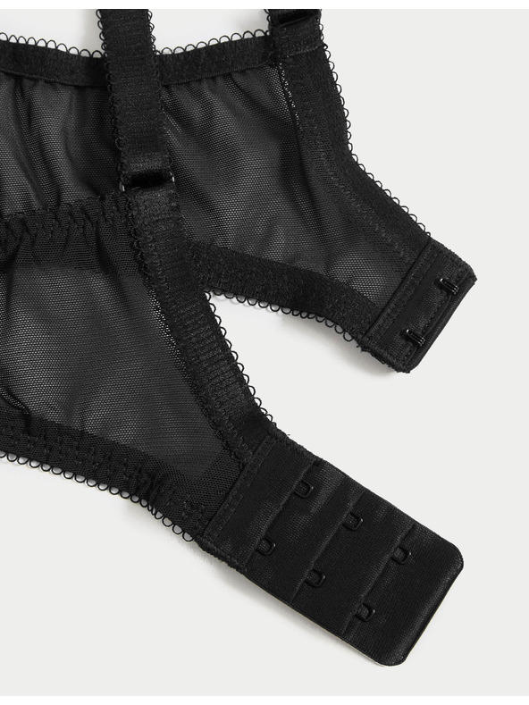 Marks & Spencer Balkónová podprsenka Jasmine s kosticami a čipkou, veľ. A–E Marks & Spencer čierna