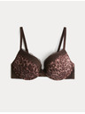 Marks & Spencer Čipková push-up dekoltová podprsenka Jasmine s kostícami, (veľ. A–E) Marks & Spencer hnedá