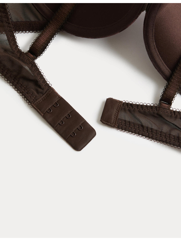 Marks & Spencer Čipková push-up dekoltová podprsenka Jasmine s kostícami, (veľ. A–E) Marks & Spencer hnedá