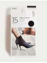 Marks & Spencer Balenie 5 párov nepriehľadných ponožiek, 15 DEN Marks & Spencer čierna