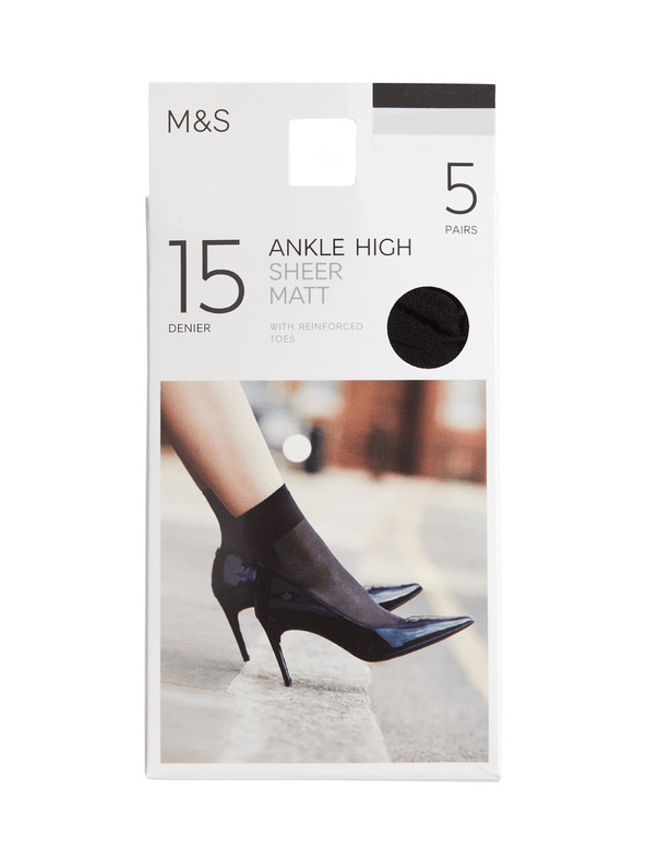 Marks & Spencer Balenie 5 párov nepriehľadných ponožiek, 15 DEN Marks & Spencer čierna
