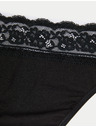 Marks & Spencer Bavlnené čipkované nohavičky s lycrou, 5 balení Marks & Spencer čierne