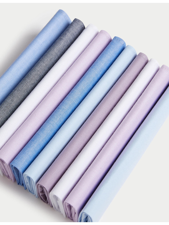 Marks & Spencer Antibakteriálne vreckovky z čistej bavlny, 10 ks v balení Marks & Spencer modrá