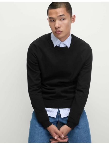 Marks & Spencer Sveter z čistej bavlny, s výstrihom ku krku Marks & Spencer čierna