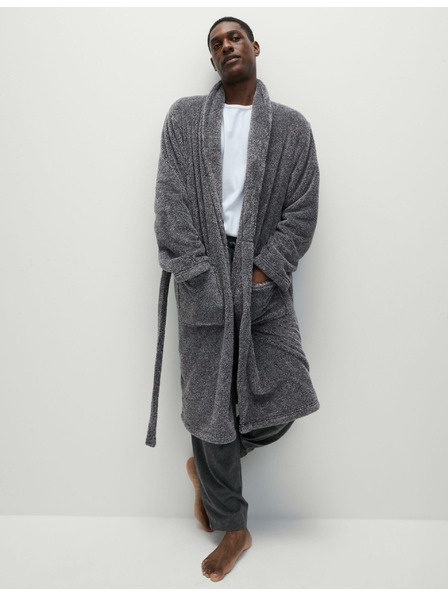 Marks & Spencer Flísový župan Supersoft Marks & Spencer sivá