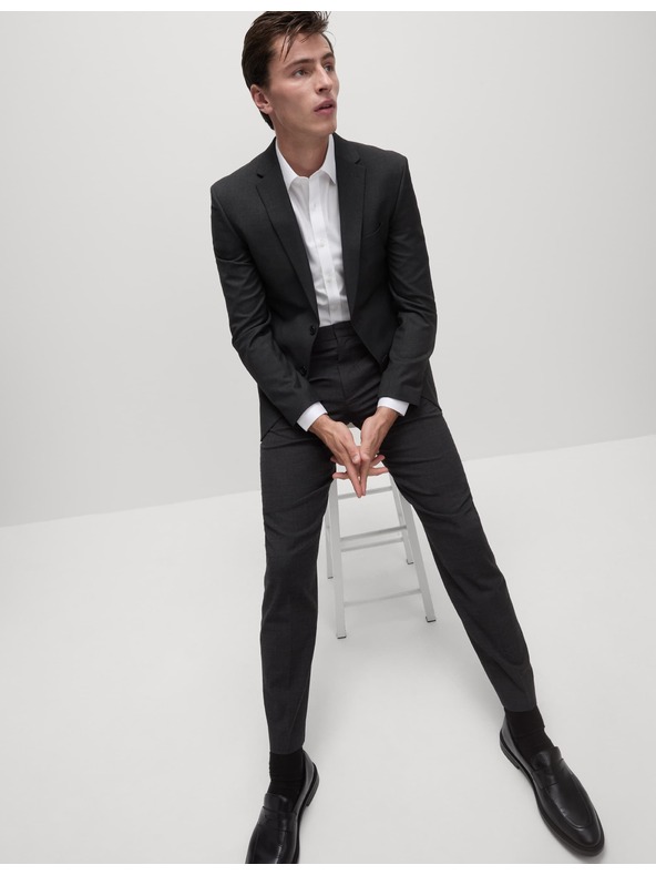 Marks & Spencer Bavlnená košeľa úzkeho strihu s nežehliaceou úpravou Marks & Spencer biela