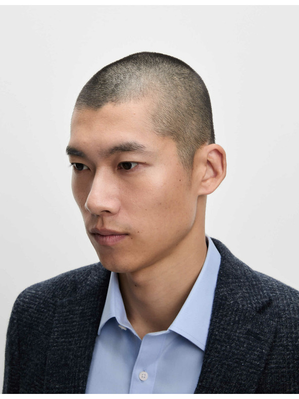 Marks & Spencer Košeľa z bavlny klasického strihu s nežehliaceou úpravou Marks & Spencer modrá