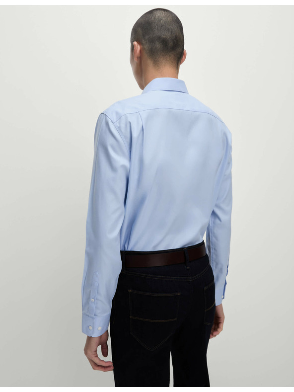 Marks & Spencer Košeľa z bavlny klasického strihu s nežehliaceou úpravou Marks & Spencer modrá