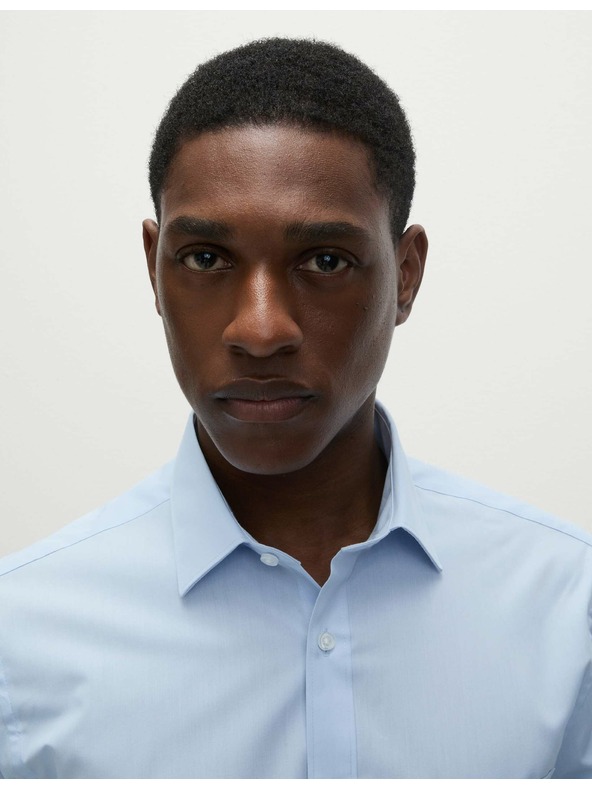 Marks & Spencer Košeľa úzkeho strihu zo zmesi bavlny, 3 ks Marks & Spencer modrá