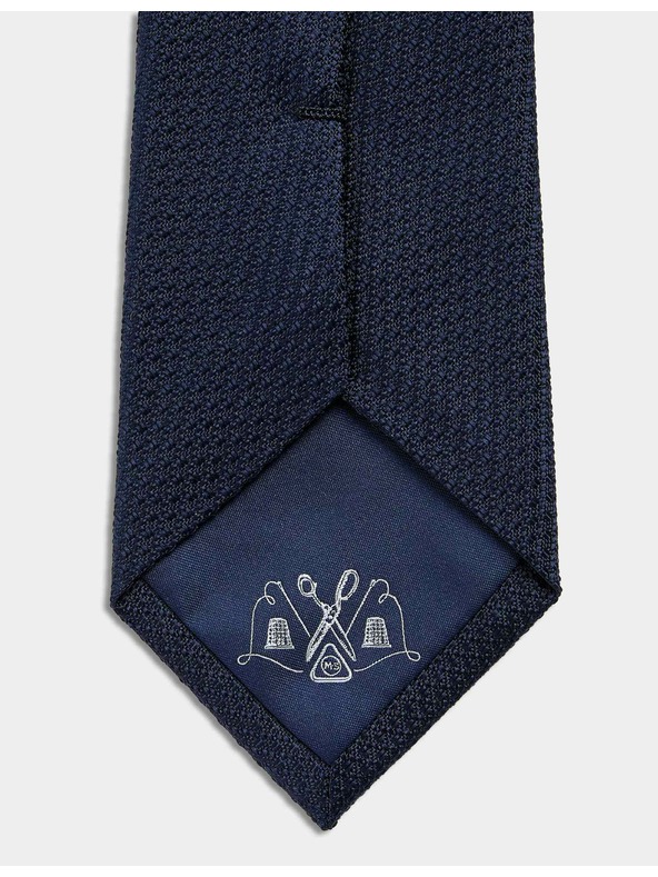 Marks & Spencer Kravata zo 100% hodvábu s textúrou Marks & Spencer námorná modrá